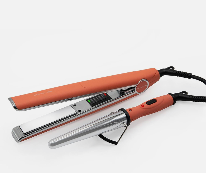 PLANCHA C1 DIGITAL CORAL + TENACILLA GLAMOUR WAND MINI KIT CORIOLISS - hasta fin de existencias